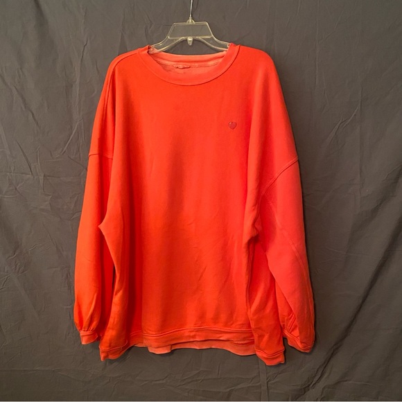 Aerie Real Crew Sweatshirt; Resort Red; XXL; Like New - Picture 2 of 10